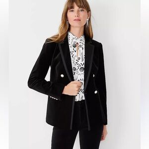 Ann Taylor Blue Tailored Blazer